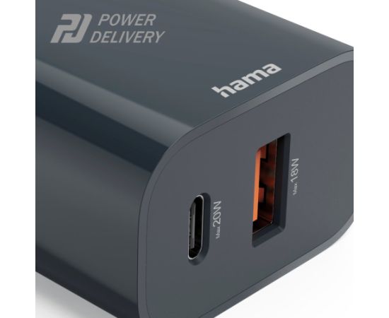 Hama 00864410 20W USB-C USB-A Fast Charging Charger ECOSENTIAL Telefonu lādētāji 220v