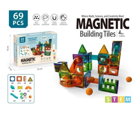 Madej Klocki magnetyczne 69 elementów Konstruktori 
