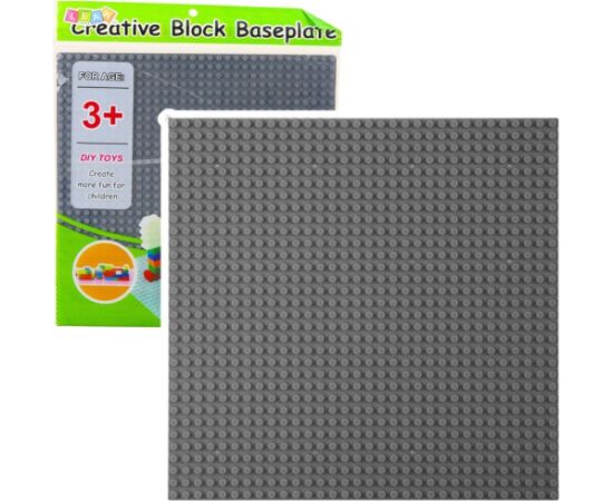 Leantoys Płyta Plansza Konstrukcyjna Do Klocków Budowania Szara 25,5x25,5 cm Машины и аксессуары