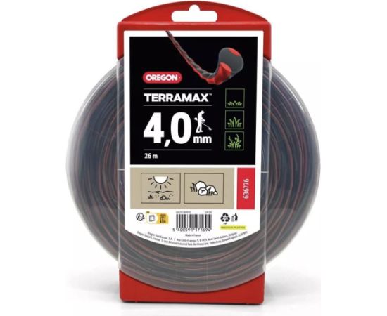 Terramax, 4.0 mm, 26 m, riņķis, OREGON Piederumi dārza tehnikai