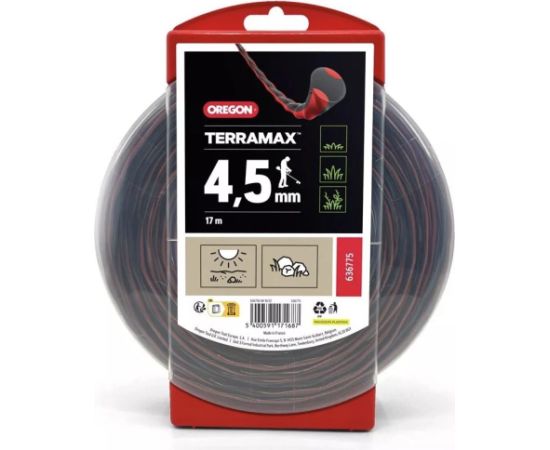 Terramax, 4.5 mm, 17 m, riņķis, OREGON Piederumi dārza tehnikai