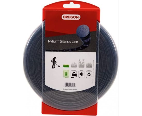 Nylium Silencio aukla, 2,0 mm, 126 m, riņķis, OREGON Piederumi dārza tehnikai