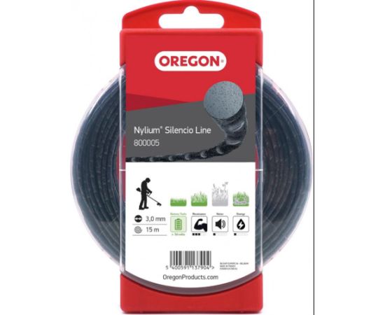 Nylium Silencio aukla, 3,0 mm, 15 m, riņķis, OREGON Piederumi dārza tehnikai