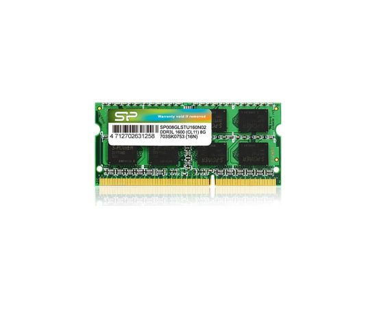 Silicon Power 8GB DDR3L SO-DIMM memory module 1 x 8 GB 1600 MHz RAM Operatīvā atmiņa