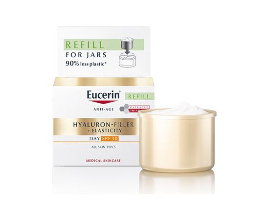 Eucerin Hyaluron-Filler+Elasticity Day Cream Refill SPF 30 - Náhradní náplň pro denní krém proti stárnutí pleti 50ml Smaržas - NESAKĀRTOTS