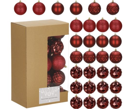 Ziemassvētku eglītes rotājumu komplekts Springos CA1412, 30 gab.  Eglīšu rotājumi