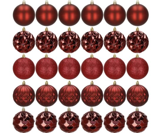 Ziemassvētku eglītes rotājumu komplekts Springos CA1412, 30 gab.  Eglīšu rotājumi