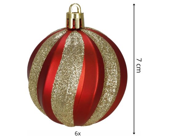 Ziemassvētku eglītes rotājumu komplekts Springos CA1400, 6 gab.  Eglīšu rotājumi