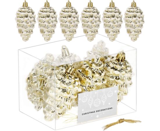 Ziemassvētku eglītes rotājumu komplekts Springos CA1171, 6 gab.  Eglīšu rotājumi