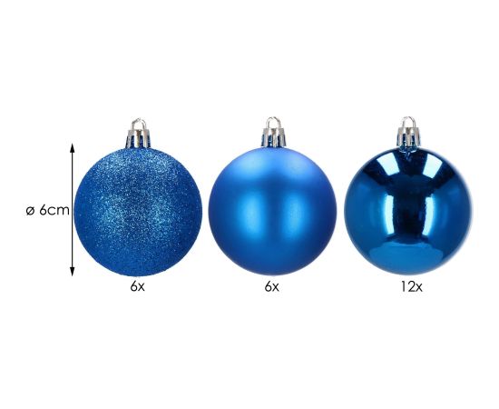 Набор украшений для ёлки Springos CA0086, 24 шт.  Eglīšu rotājumi