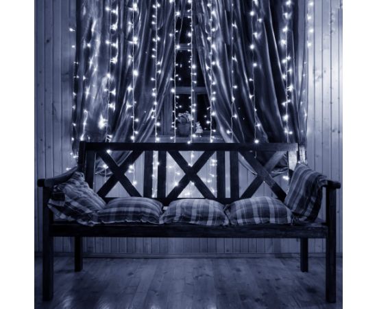 Springos aizkars 300 gaismas diodes  CL4104 Ziemassvētku lampiņas, LED virtenes