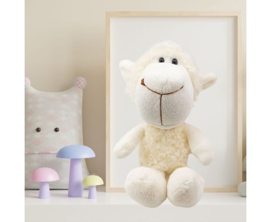 Leantoys Pluszowa Maskotka Przytulanka Owieczka Z Przyssawką Biała 23 x 12 cm Мягкие игрушки