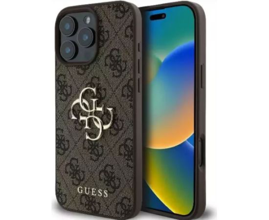 Guess 4G Big Logo Case Aizsargapvalks Priekš Apple iPhone 16 Pro Max Neoriģinālie Maciņi