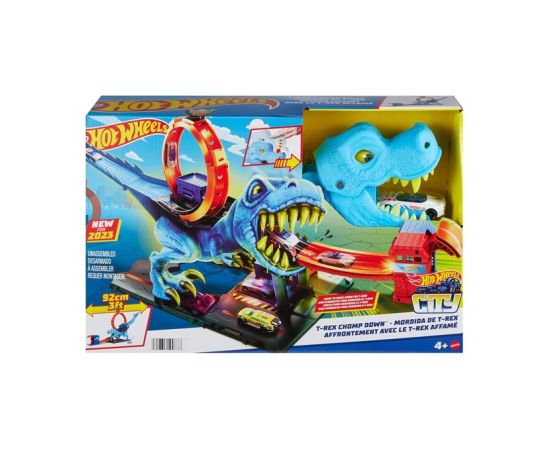 Hot Wheels City T-Rex Loop And Stunt HKX42 Trases Komplekts Mašīnas un piederumi