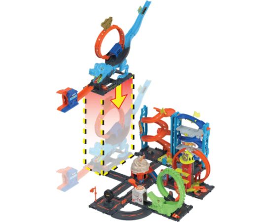 Hot Wheels City T-Rex Loop And Stunt HKX42 Trases Komplekts Mašīnas un piederumi