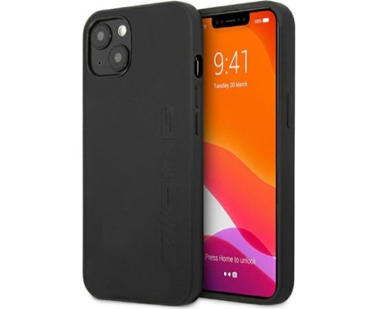AMG AMHCP13LDOLBK Back Case Aizmugurējais Ādas Apvalks Telefonam Apple iPhone 13 Melns Neoriģinālie Maciņi