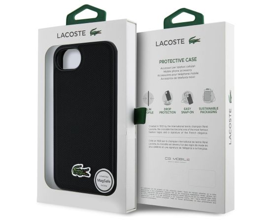 Lacoste Iconic Petit Pique Woven Logo MagSafe Case Aizsargapvalks priekš Apple iPhone 16e Neoriģinālie Maciņi