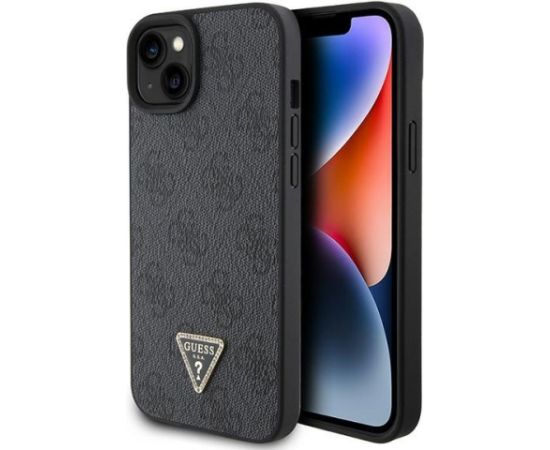 Guess Leather 4G Diamond Triangle Back Case Защитный Чехол для Apple iPhone 15 Чехлы - альтернативные
