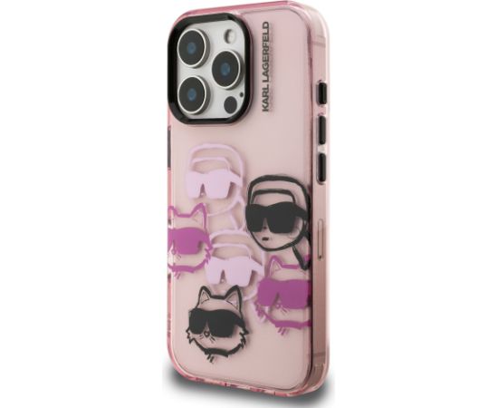 Karl Lagerfeld IML Multi K&CH Heads Case Aizsargapvalks priekš Apple iPhone 16 Pro Neoriģinālie Maciņi