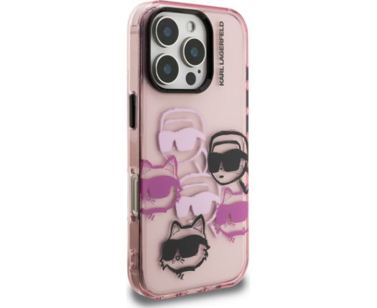 Karl Lagerfeld IML Multi K&CH Heads Case Aizsargapvalks priekš Apple iPhone 16 Pro Neoriģinālie Maciņi