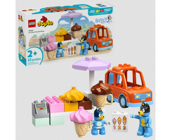 LEGO DUPLO BLUEY Wyprawa po lody z Blue 10458 LEGO DUPLO