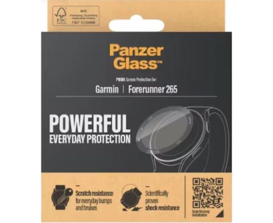 PanzerGlass Ekrāna aizsargstikls, Garmin Forerunner 265, Caurspīdīgs Smart-Watch aksesuāri