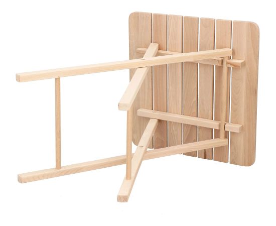 Koka saliekami 2 krēsli + 1 galda komplekts Springos BS001 Dārza mēbeļu komplekti