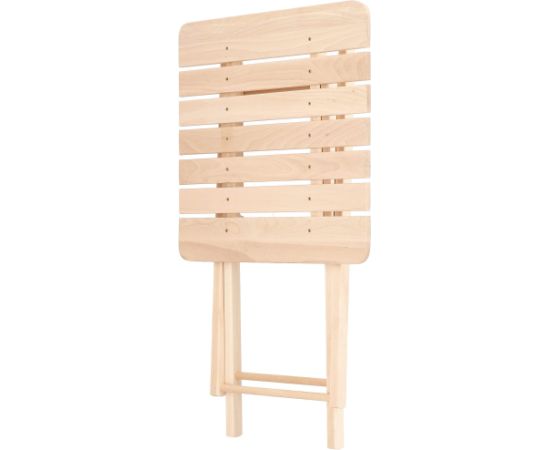 Koka saliekami 2 krēsli + 1 galda komplekts Springos BS001 Dārza mēbeļu komplekti