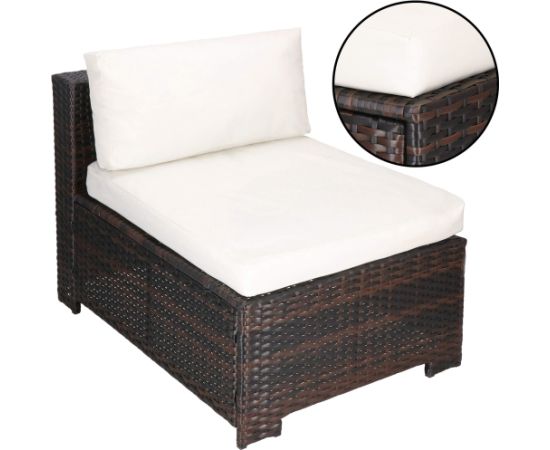 Модульный набор садовой мебели Springos GF0062 стол, кресло, диван, 4 модуля, коричнево-кремовый Dārza mēbeļu komplekti