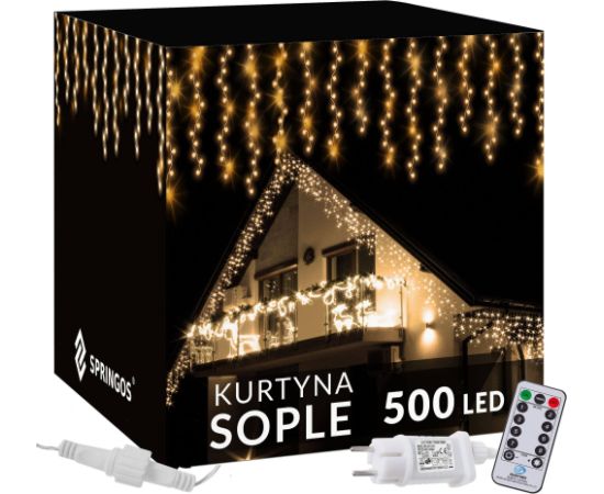 Ziemassvētku lampiņas Springos CL0505 500 Led Ziemassvētku lampiņas, LED virtenes