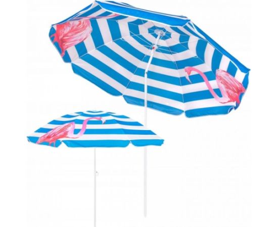 Пляжный зонт с регулируемой высотой и наклоном Springos BU0013, 180 см, с принтом «розовый фламинго» Зонты от солнца и аксессуары