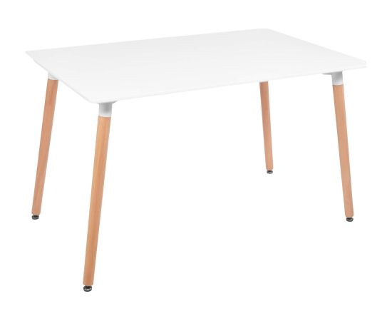 Журнальный столик Springos HF0015, 120 × 80 см, белая столешница и коричневые ножки Журнальные и сервировочные столы