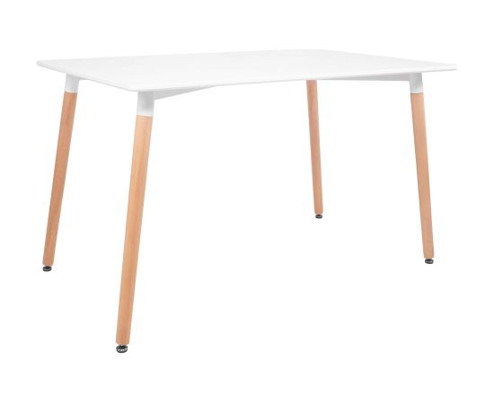 Журнальный столик Springos HF0015, 120 × 80 см, белая столешница и коричневые ножки Журнальные и сервировочные столы