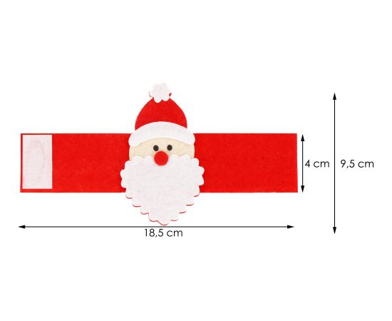 Springos CA1085 РОЖДЕСТВЕНСКИЕ КОЛЬЦА ДЛЯ САЛФЕТОК 5Х18,5 СМ 4 ШТ.  Eglīšu rotājumi