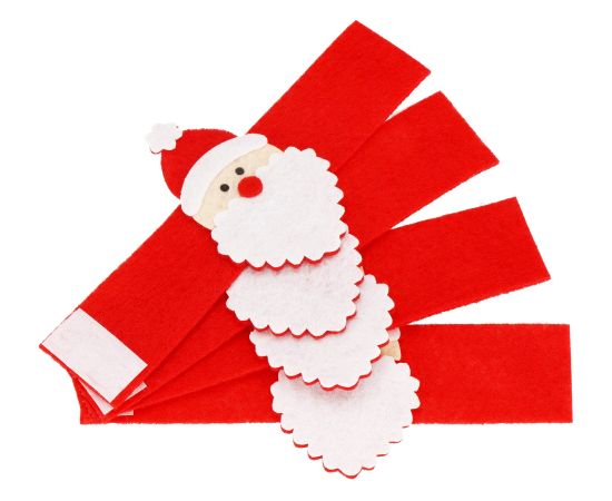 Springos CA1085 РОЖДЕСТВЕНСКИЕ КОЛЬЦА ДЛЯ САЛФЕТОК 5Х18,5 СМ 4 ШТ.  Eglīšu rotājumi