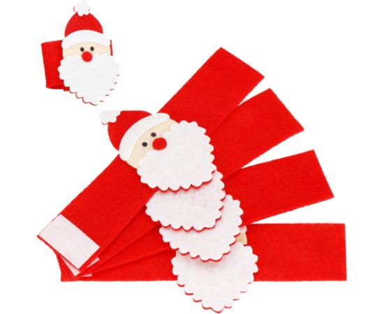 Springos CA1085 РОЖДЕСТВЕНСКИЕ КОЛЬЦА ДЛЯ САЛФЕТОК 5Х18,5 СМ 4 ШТ.  Eglīšu rotājumi