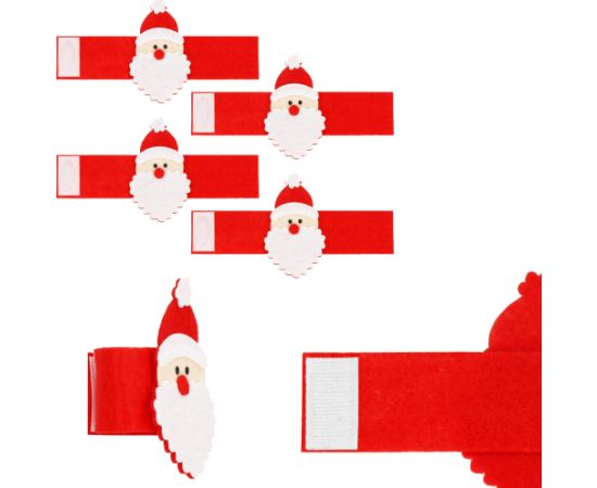 Springos CA1085 РОЖДЕСТВЕНСКИЕ КОЛЬЦА ДЛЯ САЛФЕТОК 5Х18,5 СМ 4 ШТ.  Eglīšu rotājumi