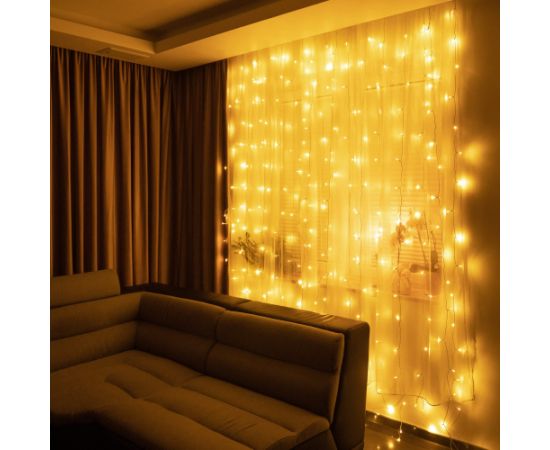 Ziemassvētku LED lampiņu aizkars Springos CL4020 200 Led Ziemassvētku lampiņas, LED virtenes