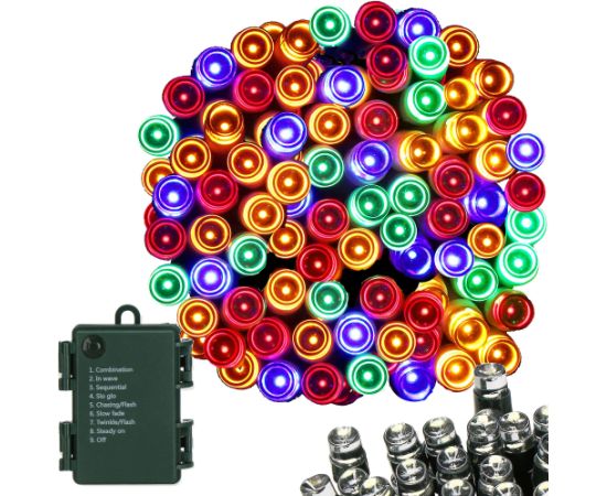 Ziemassvētku lampiņas Springos CL4029 50 Led, akumulatora Ziemassvētku lampiņas, LED virtenes