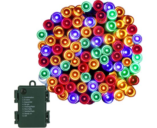 Ziemassvētku lampiņas Springos CL4029 50 Led, akumulatora Ziemassvētku lampiņas, LED virtenes