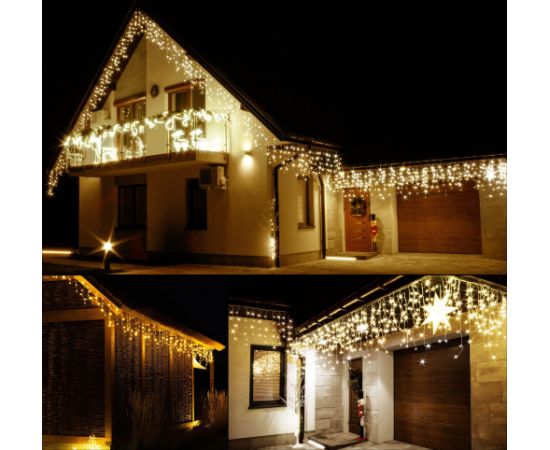 Ziemassvētku LED lampiņu aizkars Springos  CL0331 12m Ziemassvētku lampiņas, LED virtenes