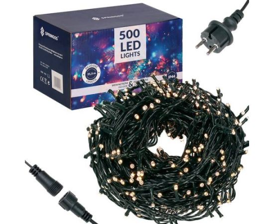 Ziemassvētku lampiņas Springos CL0524 30 m Ziemassvētku lampiņas, LED virtenes