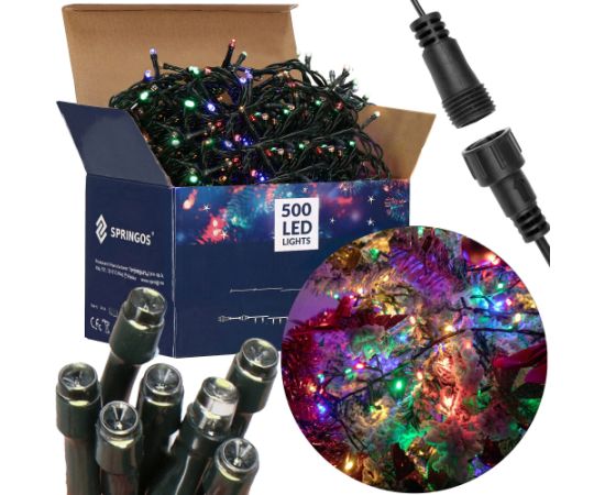 Ziemassvētku lampiņas Springos CL0526 500 Led Ziemassvētku lampiņas, LED virtenes