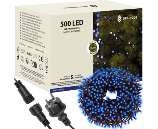 Ziemassvētku lampiņas Springos CL0527 500 Led Ziemassvētku lampiņas, LED virtenes