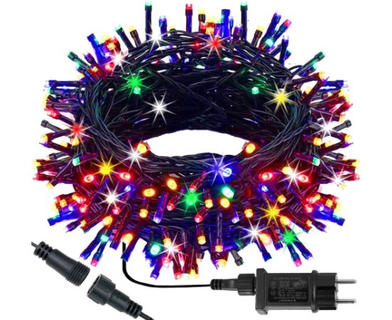 Ziemassvētku eglīšu lampiņas 300 led Springos CL4084 daudzkrāsains Ziemassvētku lampiņas, LED virtenes