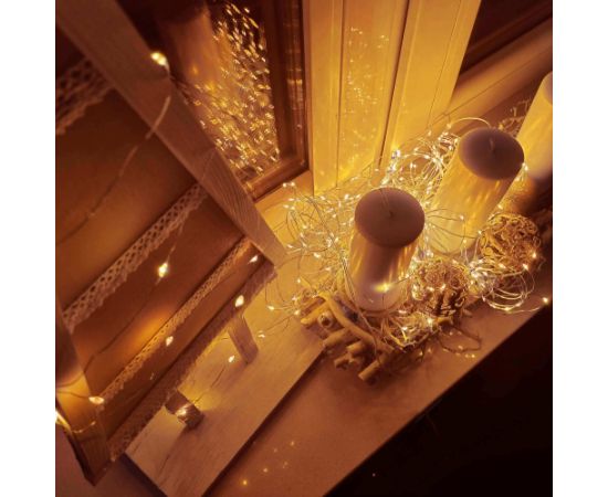 Springos LED lampas ar baterijām, 20  LED CL4099 Ziemassvētku lampiņas, LED virtenes