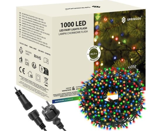 Ziemassvētku lampiņas Springos CL1009, 1000LED Ziemassvētku lampiņas, LED virtenes