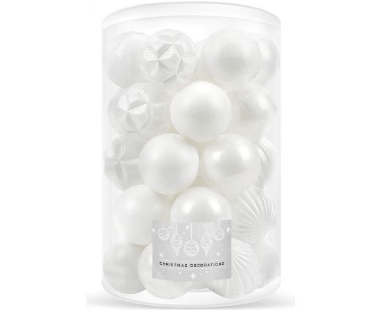 Ziemassvētku eglīšu rotājumu komplekts Springos CA0878, 8 cm, 30 gab.  Eglīšu rotājumi