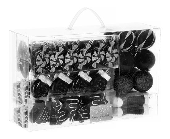 Ziemassvētku eglīšu rotājumu komplekts Springos CA0850, 77 gab  Eglīšu rotājumi