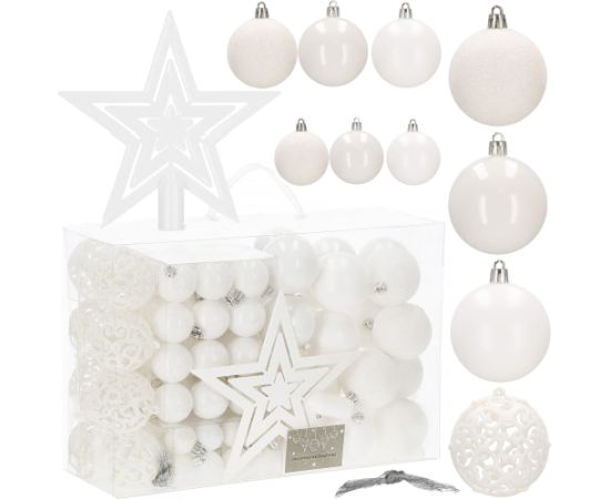 Набор ёлочных украшений Springos CA0839, 6/4/3 см, 101 шт.  Eglīšu rotājumi